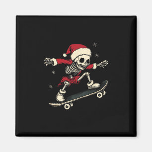 Kerstman Skelet Skateboarden Jongens Kinderen Skat Magneet