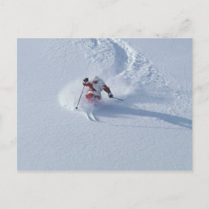 Kerstman skiën bij Snowbird Ski Resort, Wasatch Feestdagenkaart