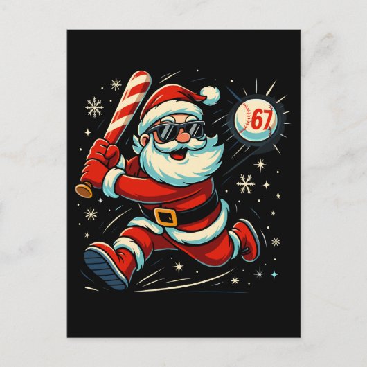 Kerstman slaat op de 6-7 Kerst-meme Briefkaart (Voorkant)