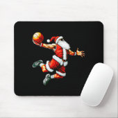 Kerstman Slam Dunk Basketbal Hoepel Kerstmis Pijam Muismat (Met muis)