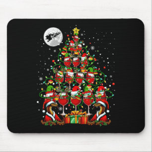 Kerstman Slangen en wijn Gles Kerstboom Drinker Muismat