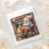 Kerstman slapen Kerstmis Bedankzakje (Geknipt)
