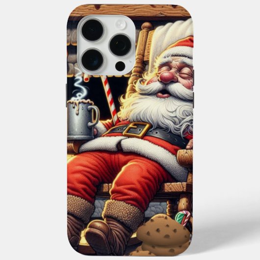 Kerstman slapen Kerstmis Case-Mate iPhone Case (Achterkant)