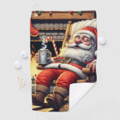 Kerstman slapen Kerstmis Golfhanddoek (Insitu)