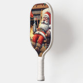 Kerstman slapen Kerstmis Pickleball Paddle (Links)