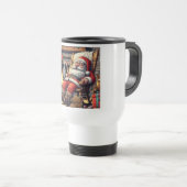 Kerstman slapen Kerstmis Reisbeker (Voorkant rechts)