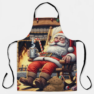 Kerstman slapen Kerstmis Schort