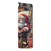 Kerstman slapen Kerstmis Thermosbeker (Geroteerd rechts)