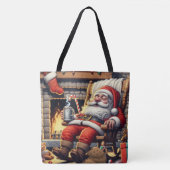 Kerstman slapen Kerstmis Tote Bag (Voorkant)