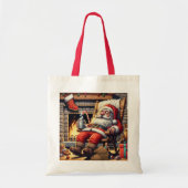 Kerstman slapen Kerstmis Tote Bag (Voorkant)