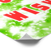 Kerstman Slede Rijdt Op Wensen Poster (Hoek)