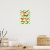 Kerstman Slede Rijdt Op Wensen Poster (Keuken)