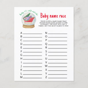 Kerstman slee - Baby naam race spel