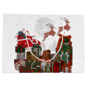 Kerstman slee en rendier Kerstmis Groot Cadeauzakje (Achterkant)