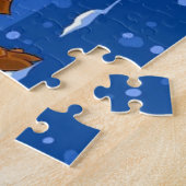 Kerstman, slee en rendieren legpuzzel (Zijkant)