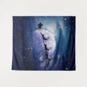 Kerstman slee | Fantasie Galaxy Kerstnachtelijke H Wandkleed (Voorkant (horizontaal))