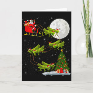 Kerstman slee Kerst vliegend grappig magisch Kerst Kaart