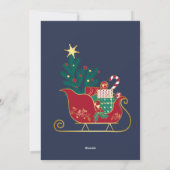 Kerstman slee Kerstmis met eigen foto Feestdagenkaart (Achterkant)