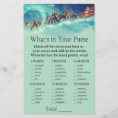 Kerstman slee Kerstmis Wat zit er in je tas spel (Voorkant)