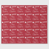 Kerstman slee Merry Christmas Cadeaupapier (Vlak)