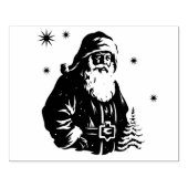 Kerstman slee Merry Christmas stempel (Afrduk)