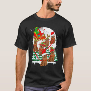 Kerstman slee rendier Birmaanse katten Kerstmis ka T-shirt