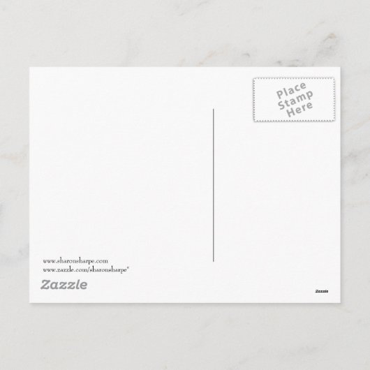 Kerstman, Slee & Rendier door Sharon Sharpe Feestdagenkaart (Achterkant)