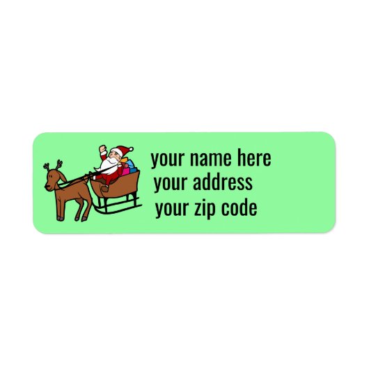KERSTMAN SLEE RETOURADRES ETIKETTEN (Voorkant)