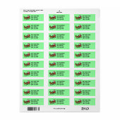 KERSTMAN SLEE RETOURADRES ETIKETTEN (Full Sheet)