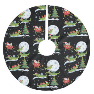 Kerstman slee rijdt alligator Kerstmis grappig Ker Kerstboom Rok
