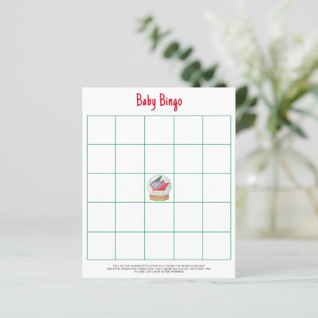 Kerstman slee Santa Baby Bingo spel (Staand voorkant)