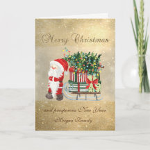 Kerstman,Slee,Sparboom,Cadeaus,Glinsterend