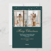 Kerstman Sleigh Deer kerstkaarten Feestdagenkaart (Achterkant)