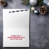 Kerstman, Sleigh en F-18 Militaire Jets Kerstmis Feestdagen Kaart