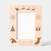 Kerstman Sleigh Familie Kerstmis Gegraveerde Lijstjes (Voorkant)