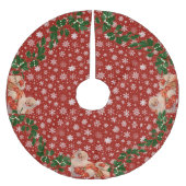 Kerstman Sleigh Ride met sneeuwvlokken Kerstboom Rok (Voorkant)