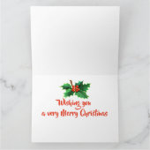 Kerstman & Sleigh sfeervolle kerstkaart Bedankkaart (Binnen)