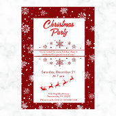 Kerstman Sleigh & Snowflakes Kerstfeest Kaart