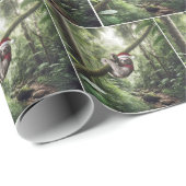 Kerstman Sloth in het regenwoud Cadeaupapier (Rol Hoek)