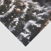 Kerstman sluipen weg Kerstmis Magic Gift Wrap Tissuepapier (Detail)