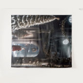 Kerstman sluipen weg Kerstmis Magic Wall Art Wandkleed (Voorkant (horizontaal))