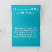 Kerstman sluit kerst Kaart op College Lane (Binnen)