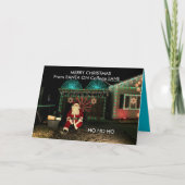 Kerstman sluit kerst Kaart op College Lane (Voorkant)