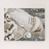 Kerstman Sneeuw Grove bomen Legpuzzel (Horizontaal)