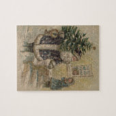 Kerstman Sneeuw Kerstboom Legpuzzel (Horizontaal)