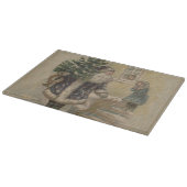 Kerstman Sneeuw Kerstboom Snijplank (Hoek)