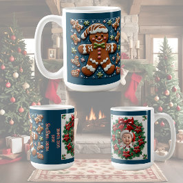 Kerstman Sneeuwende Gingermansfiguur Aanpasbaar Koffiemok