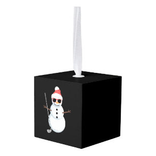 Kerstman Sneeuwman Golfbal Kerst Golfer Cadeau Decoratie