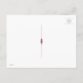 Kerstman Sneeuwman in Sneeuwbol Aankondigingskaart (Achterkant)