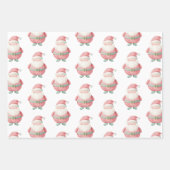 Kerstman Sneeuwman Inpakpapier Vel (Voorkant)